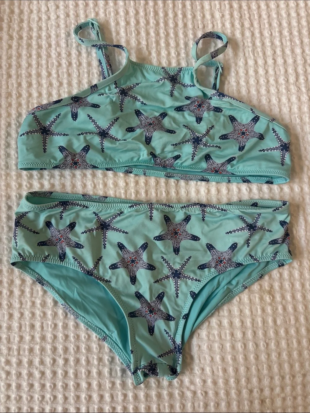Vilebrequin Aqua Starfish Print Girls Bikini Set